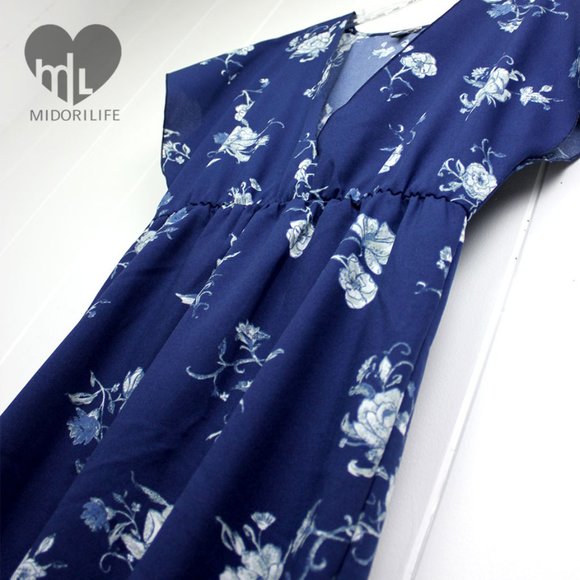 ECOTE High-Low Floral Dress - Picture 5 of 8